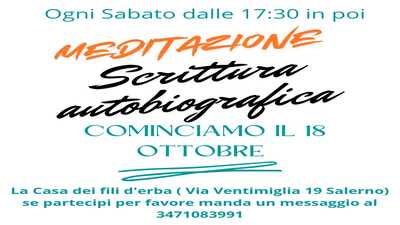 meditazione e scrittura