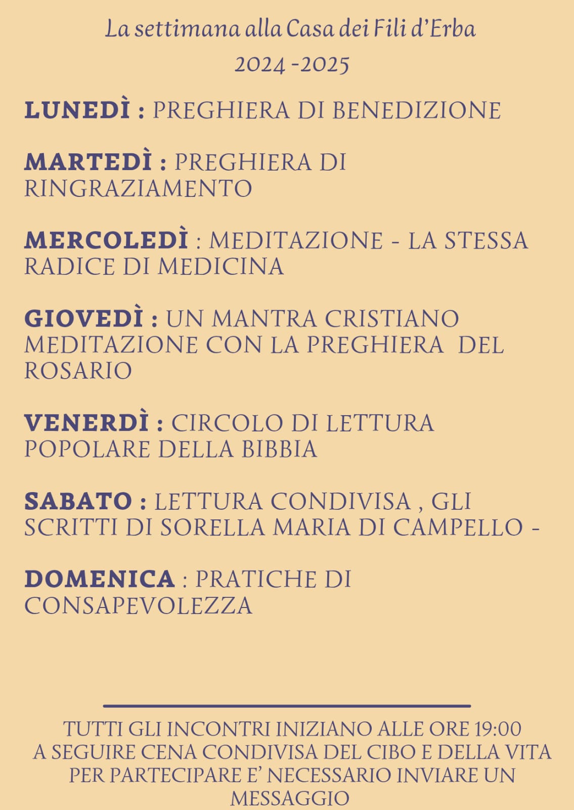 settimana intera